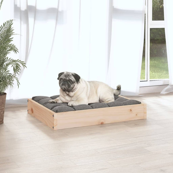 Pet Beds Dog Bed 61.5X49x9 Cm Solid Wood Pine