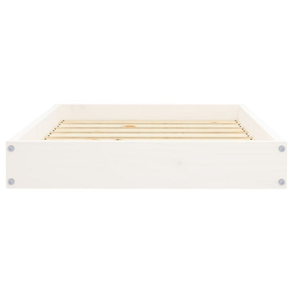 Pet Beds Dog Bed White 71.5X54x9 Cm Solid Wood Pine