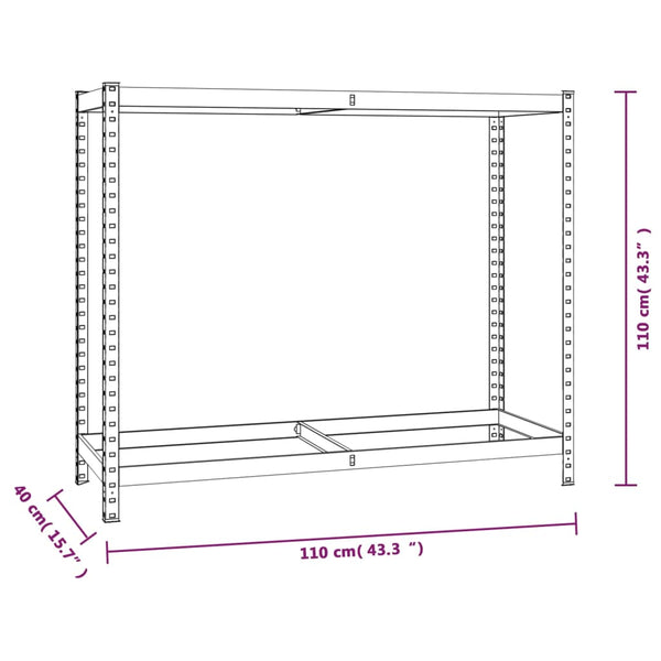 Tool Shelving & Racking Systems 2 Layer Tire Rack Silver 110X40x110 Cm Steel