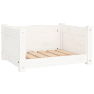 Pet Beds Dog Bed White 55.5X45.5X28 Cm Solid Pine Wood