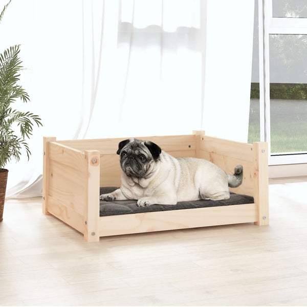 Pet Beds Dog Bed 65.5X50.5X28 Cm Solid Pine Wood