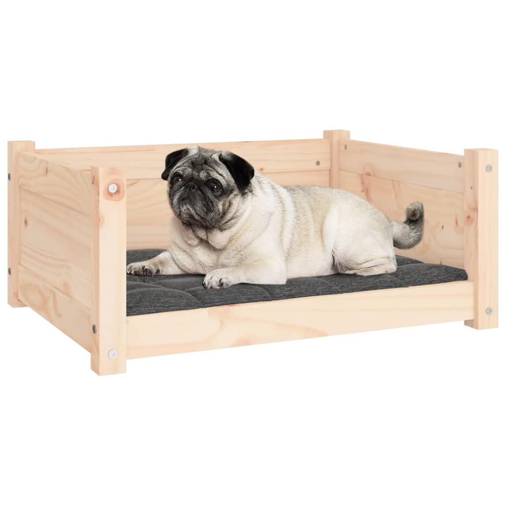 Pet Beds Dog Bed 65.5X50.5X28 Cm Solid Pine Wood