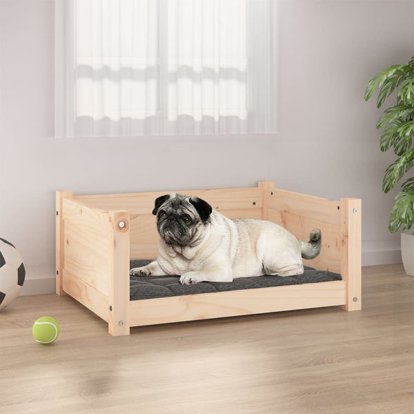 Pet Beds Dog Bed 65.5X50.5X28 Cm Solid Pine Wood