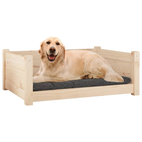 Pet Beds Dog Bed 75.5X55.5X28 Cm Solid Pine Wood