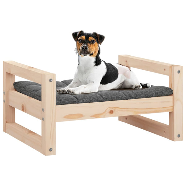 Pet Beds Dog Bed 55.5X45.5X28 Cm Solid Pine Wood