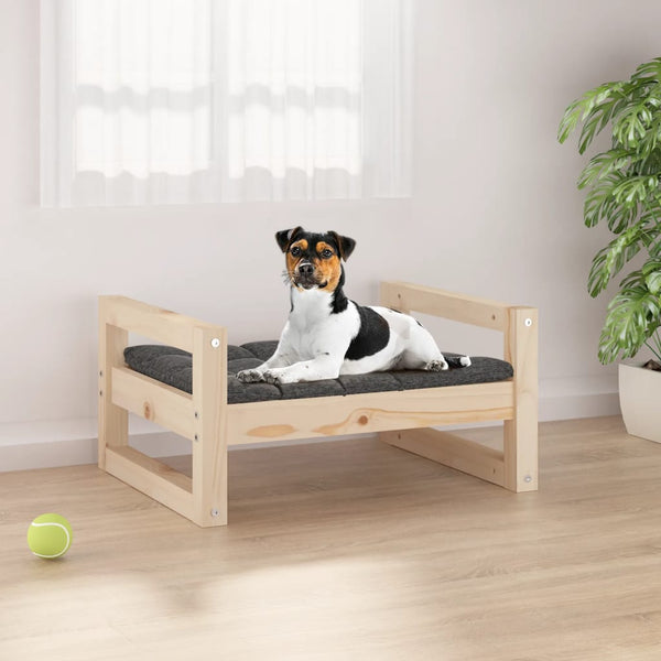 Pet Beds Dog Bed 55.5X45.5X28 Cm Solid Pine Wood