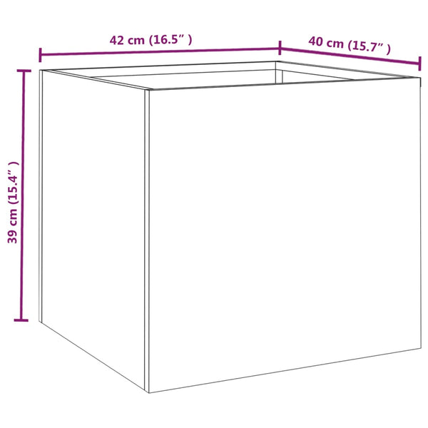 Raised Garden Beds Planters 2 Pcs 42X40x39 Cm Corten Steel