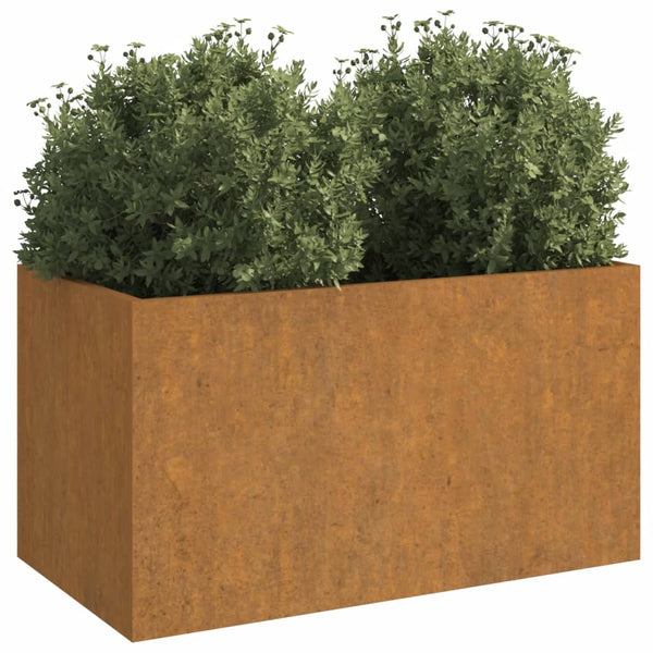 Baskets, Pots, Window Boxes Planter 62X30x29 Cm Corten Steel