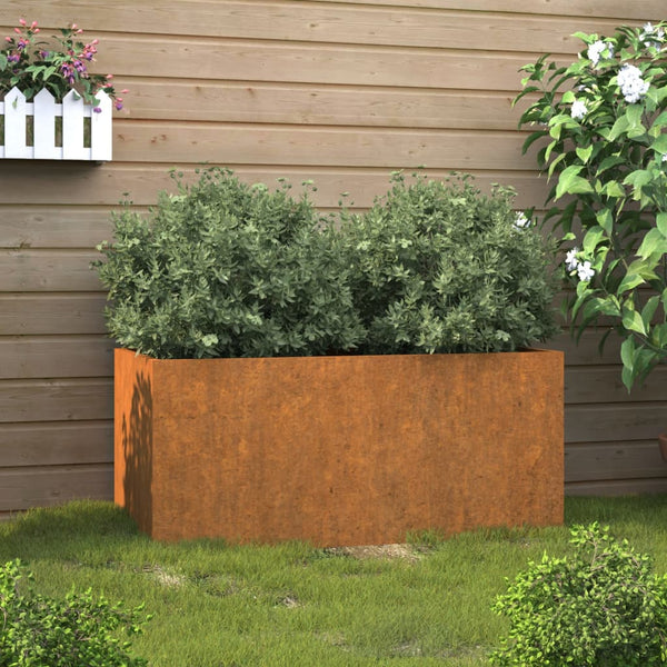 Baskets, Pots, Window Boxes Planter 62X30x29 Cm Corten Steel