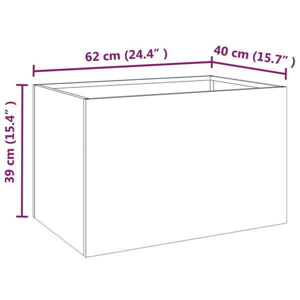 Raised Garden Beds Planter 62X40x39 Cm Corten Steel