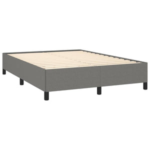 Double Bed Frames Bed Frame Dark Grey 137X187 Cm Double Size Fabric