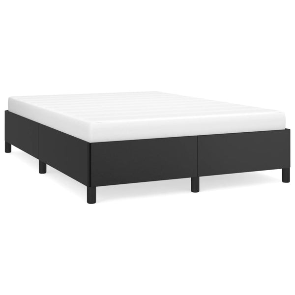 Double Bed Frames Bed Frame Black 137X187 Cm Double Size Faux Leather