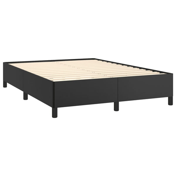 Double Bed Frames Bed Frame Black 137X187 Cm Double Size Faux Leather