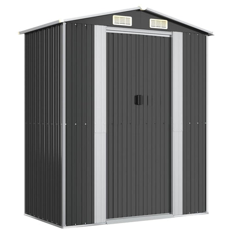 Sheds Summerhouses Carports Garden Shed Anthracite 192X108x223 Cm Galvanised Steel