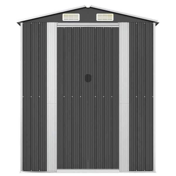 Sheds Summerhouses Carports Garden Shed Anthracite 192X108x223 Cm Galvanised Steel