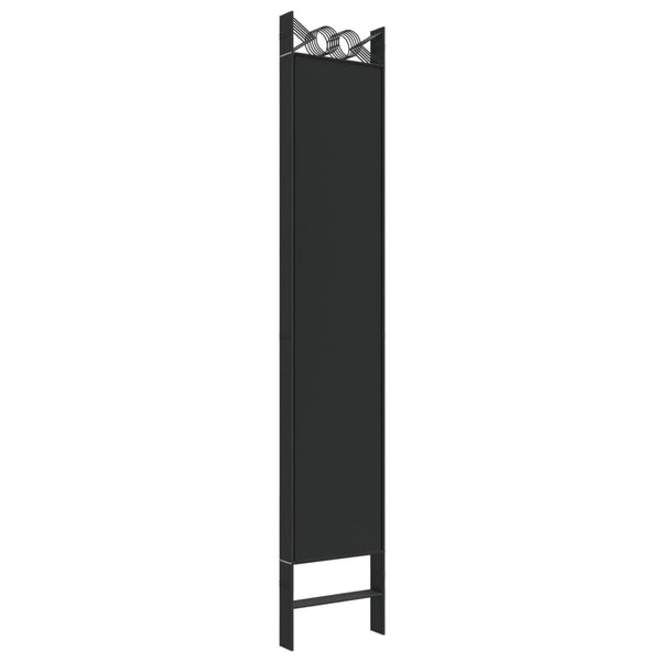 Screens & Room Dividers 6 Panel Room Divider Black 240X220 Cm Fabric