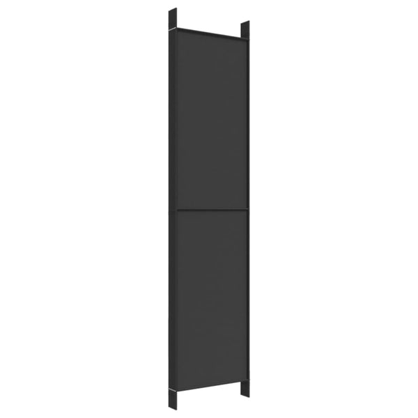 Screens & Room Dividers 6 Panel Room Divider Black 300X220 Cm Fabric