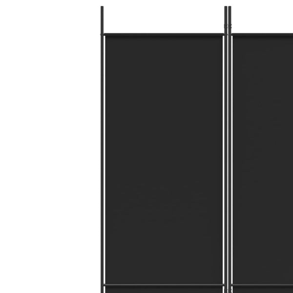 Screens & Room Dividers 6 Panel Room Divider Black 300X220 Cm Fabric