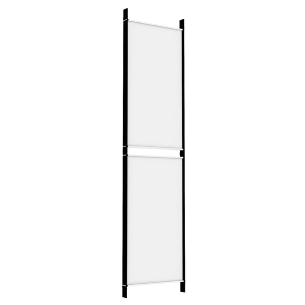 Screens & Room Dividers 4 Panel Room Divider White 200X200 Cm Fabric