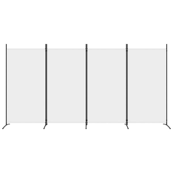 4-Panel Room Divider White 346X180 Cm Fabric