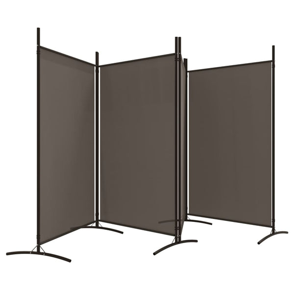 4-Panel Room Divider Anthracite 346X180 Cm Fabric