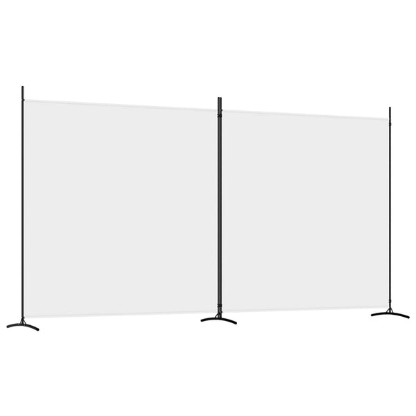 Screens & Room Dividers 2 Panel Room Divider White 348X180 Cm Fabric