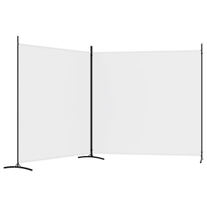 Screens & Room Dividers 2 Panel Room Divider White 348X180 Cm Fabric