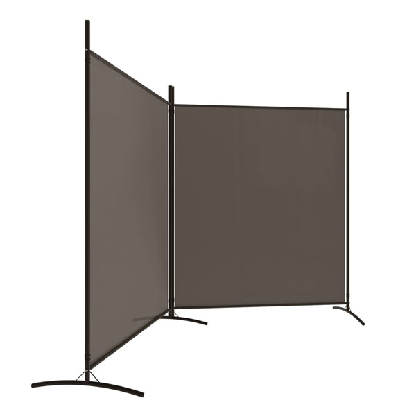 Screens & Room Dividers 2 Panel Room Divider Anthracite 348X180 Cm Fabric