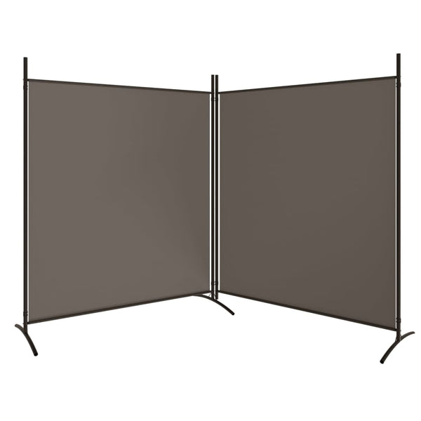 Screens & Room Dividers 2 Panel Room Divider Anthracite 348X180 Cm Fabric