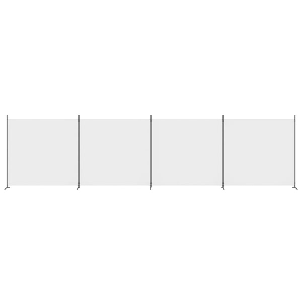 4-Panel Room Divider White 698X180 Cm Fabric