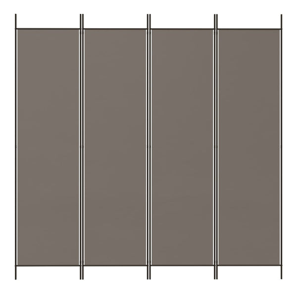 4-Panel Room Divider Anthracite 698X180 Cm Fabric