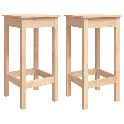 Bar Chairs 2 Pcs 40X40x78 Cm Solid Wood Pine