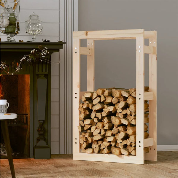 Fireplace & Stove Accessories Firewood Rack 60X25x100 Cm Solid Wood Pine