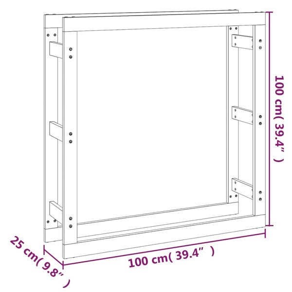 Fireplace & Stove Accessories Firewood Rack 100X25x100 Cm Solid Wood Pine