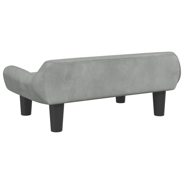 Pet Beds Dog Bed Light Grey 70X40x24 Cm Velvet