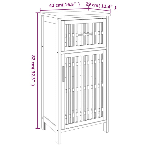 Cabinets & Cupboards Bathroom Cabinet 42X29x82 Cm Solid Wood Walnut