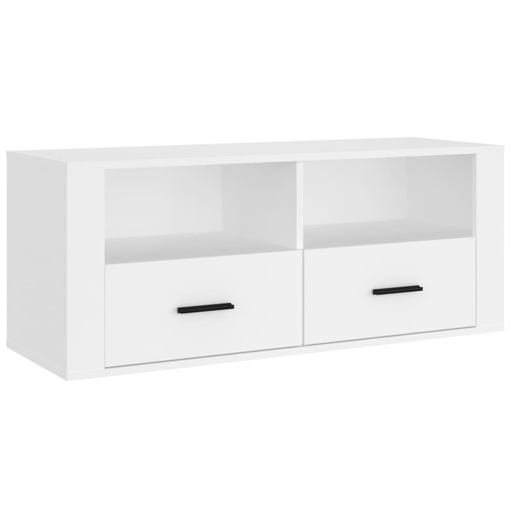 TV Stands & Entertainment Units Tv Cabinet White 100X35x40 Cm Engineered Wood