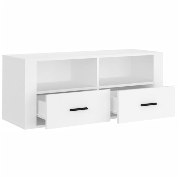 TV Stands & Entertainment Units Tv Cabinet White 100X35x40 Cm Engineered Wood