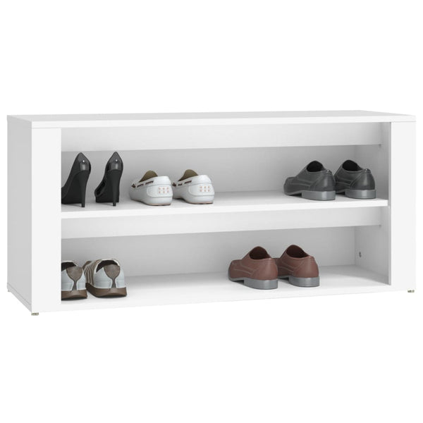 Shoe Racks Shoe Rack White 100X35x45 Cm Engineered Wood