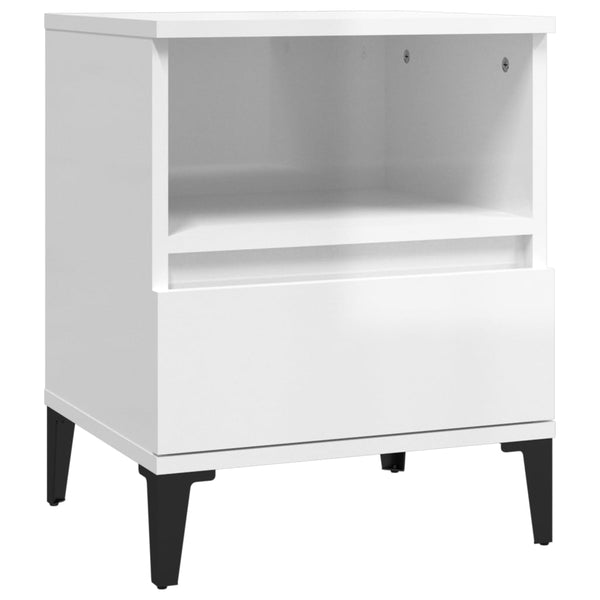 Bedside Tables Bedside Cabinet High Gloss White 40X35x50 Cm