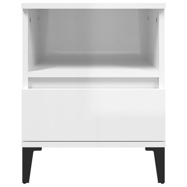 Bedside Tables Bedside Cabinet High Gloss White 40X35x50 Cm