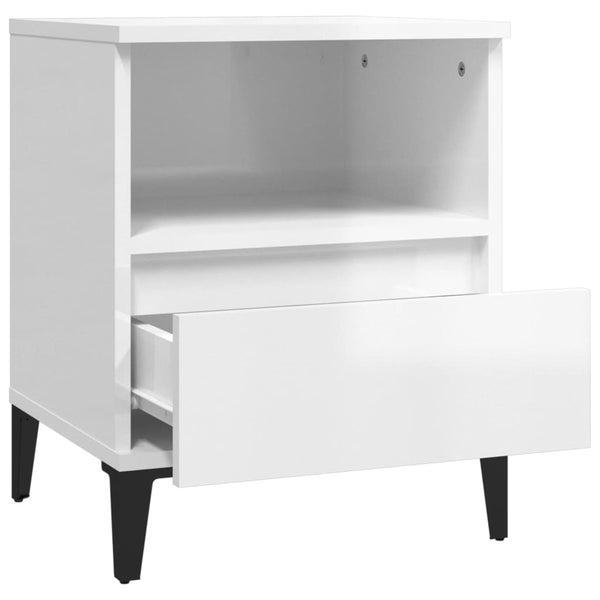 Bedside Tables Bedside Cabinet High Gloss White 40X35x50 Cm