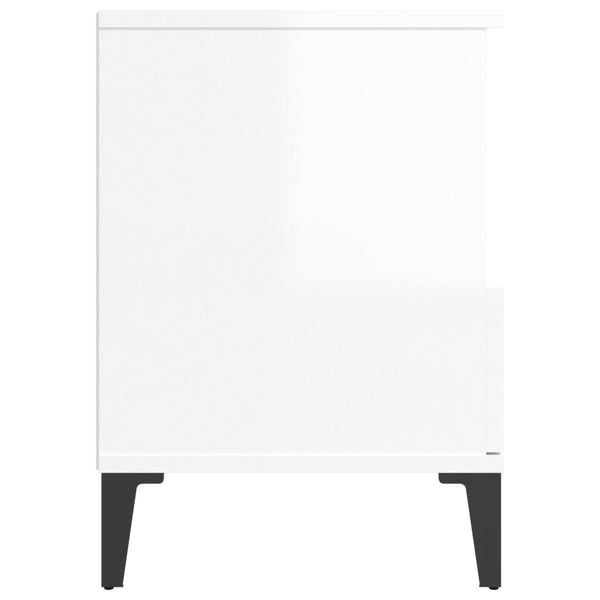 Bedside Tables Bedside Cabinet High Gloss White 40X35x50 Cm