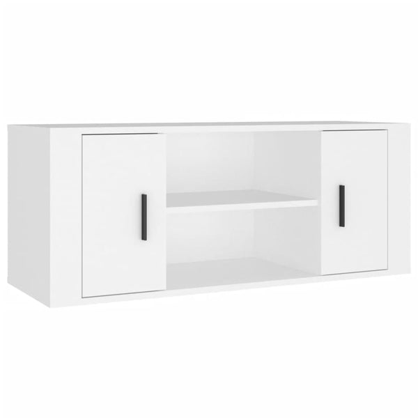 TV Stands & Entertainment Units Tv Cabinet White 100X35x40 Cm Engineered Wood