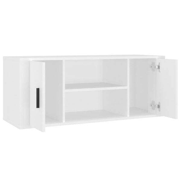 TV Stands & Entertainment Units Tv Cabinet White 100X35x40 Cm Engineered Wood