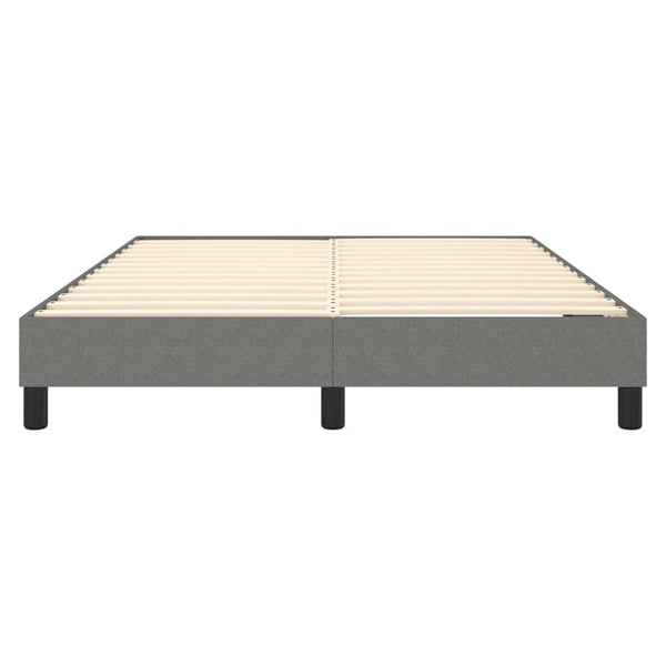 Double Bed Frames Bed Frame Dark Grey 137X187 Cm Double Size Fabric