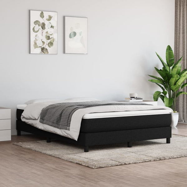 Double Bed Frames Bed Frame Black 137X187 Cm Double Size Fabric