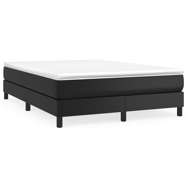 Double Bed Frames Bed Frame Black 137X187 Cm Double Size Faux Leather