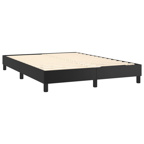 Double Bed Frames Bed Frame Black 137X187 Cm Double Size Faux Leather