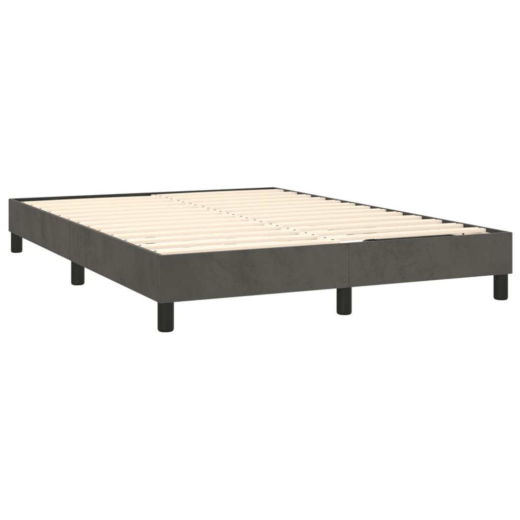 Queen Bed Frames Bed Frame Dark Grey 153X203 Cm Queen Size Velvet